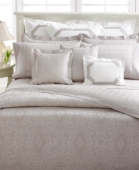 Boasting a jacquard woven medallion paisley design, this classic sham offers a pristine addition to the Suite Mink bedding collection from Lauren Ralph Lauren. Hidden button closure.