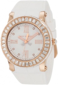 Juicy Couture Women's 1900886 Hrh White Embossed Jelly Strap Watch