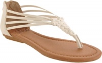 Lucky Brand Women's Cynthia Sandals,White Lucky Vachetta,7.5 M US