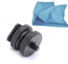 EzFoto Metal universal Hot Shoe to 1/4 threaded adapter, with a free cleaning cloth