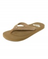 Free your feet with the comfy leather New Wave flip flops by Roxy.