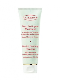 As gentle as cleansing milk and as effective as soap, new Gentle Foaming Cleanser has been created to meet the needs of all skin types. Its lightweight, refreshing lather rinses easily with water and protects skin from the drying effects of hard water. For pure cleansing. Tamarind Fruit Acid refines skin texture in oily zones by helping eliminate dry skin cells that block pores. 4.4 oz. 