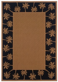 Oriental Weavers Sphinx Lanai Beige/Black Palm Trees Rug Runner 2'3 x 7'6