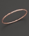 From the Rosé collection, skinny hammered bangle in rose gold. Designed by Ippolita.