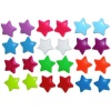 12 Pairs 1/2 Neon Star Studs, Plastic Stud (No Metal) In Assorted