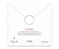 Dogeared Karma Medium Sparkle 18 Necklace - Sterling Silver