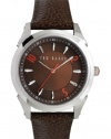 Ted Baker Men's TE1086 Quality Time Round Red Analog Numerals Watch