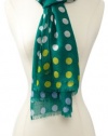 Echo Design Women's Polka Dot Wrapping Scraf, Bottle Green, One Size