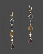 A brilliant medley of faceted semi-precious stones set in 14K yellow gold.