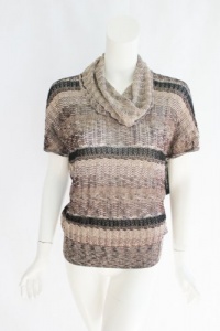 INC International Concepts Womens Brown Zig Zag Nostalgia Sweater PP