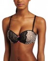 Betsey Johnson Women's Any Which Way Convertible Bump Bra, Layla Leopard Skinny Dip, 32C