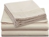 Clara Clark Premier 1800 Series 4pc Bed Sheet Set - Cal King, Beige Cream,