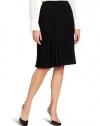 DKNYC Women's Pull On Pleated Skirt, Black, Small