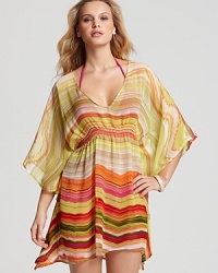 This versatile tunic from Echo is the ultimate in breezy beachwear. Boasting floaty sleeves, this coverup feels bohemian with flat sandals and an armful of beads.