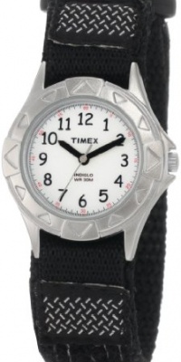 Timex Kids' T79051 My First Outdoor Black Fast Wrap Velcro Strap Watch