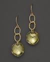 Oval freeform lemon citrine briolettes add rich sparkle to links of 14K yellow gold. By Nancy B.