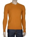 Vince Pure Cashmere V Neck Sweater Small S Burnt Orange Long Sleeves V-neck