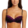 Betsey Johnson Women's Slinky Knit Demi Bra, Freebird Foxy Fuchsia, 36D