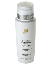 Emolliently-rich and milky creme cleanser gently melts away makeup and impurities. The instantly comforting formula contains honey and sweet almond extracts to condition and leave skin feeling clean, silky-soft and soothed. Rinse or tissue off. Dermatologist-Tested For Safety.