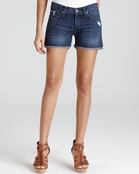 James Jeans Shorts - Slouchy Denim Boy Shorts in Gossip Wash