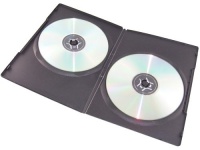 Yens® 100 SLIM Black Double DVD Cases 7MM