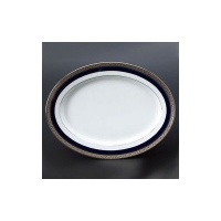 Noritake Crestwood Cobalt Platinum Oval Platter, 14-inches