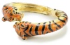 Kenneth Jay Lane Black and Tan Tiger Head Bracelet