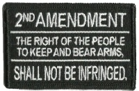 2nd Amendment Tactical Patch - Black