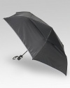 An essential umbrella that opens and closes automatically with the simple push of a button. The vented, wind-resistant canopy is finished with reflective edging for high visibility. Custom-molded, sure grip handle Includes wrist strap and storage sleeve 11¼ X 2½ diam.(closed) 38½ diam. (open) Nylon Imported