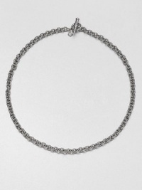 From the Chain Collection. A classic, textured design in sterling silver. Sterling silverLength, about 18Toggle closureMade in USA