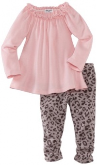 Splendid Littles Baby-Girls Infant Leopard Active Set, Pink Ribbon, 18-24 Months