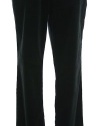 Eileen Fisher Black Superfine Stretch Corduroy Straight Leg Pant Small