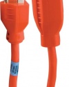 GE 51924 Indoor/Outdoor 25-Foot General Purpose Grounded Extension Cord, Orange