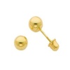 Solid 14k Yellow 4mm Childrens Ball Screw-Back Earrings - JewelryWeb