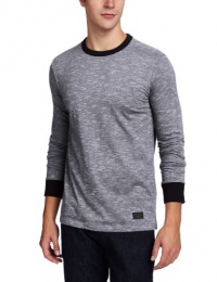 Ben Sherman Men's Ribber Cuff Feeder Stripe Long Sleeve Tee