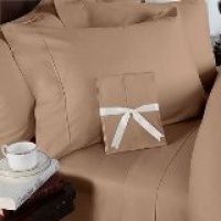 1500 Thread Count Queen 4pc Bed Sheet Set Egyptian Weave Deep Pocket Mocha