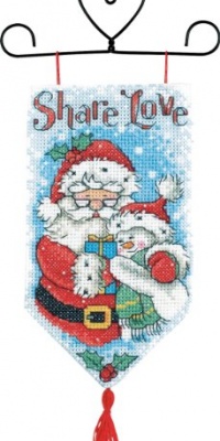 Dimensions Needlecrafts Counted Cross Stitch, Share Love Mini Banner