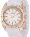 Anne Klein Women's 109178RGWT Swarovski Crystal Accented Rosegold-Tone White Bracelet Watch