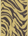 5' x 8' Rectangular Surya Area Rug G5060-58 Tarragon/Wenge Color Hand Tufted in India Goa Collection Animal Print Pattern