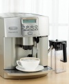 The pinnacle of espresso excellence, this gorgeous 15-bar machine creates freshly-ground and brewed coffee that transcends the ordinary and gives new definition to flavorful. Utilizing the most advanced brewing technology, the single-touch digital programmable menu settings allow you to adjust start and shutoff time, temperature, water hardness and much more. One-year manufacturer's warranty.