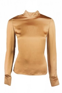 Stella McCartney womens mock neck button back long sleeve top