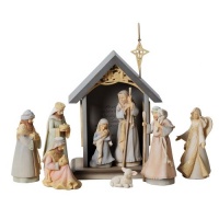 Enesco Foundations 9-Piece Mini Nativity Set