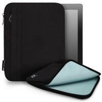 CaseCrown Faux Suede Zip Sleeve Case (Black) for iPad 4th Generation with Retina Display, iPad 3 & iPad 2