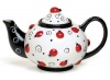 Ladybug With Swirls Teapot For Kitchen Decor And Teas