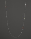 Sparkling diamond and gemstone stations on a sterling silver chain. From Ippolita's Silver Rain collection.