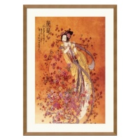 Goddess of Prosperity Framed Wall Art Size-Color - 21.04 - Brown