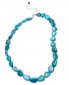 Add bohemian flavor and a lot of color. Avalonia Road's chunky necklace features asymmetrical turquoise stones (86 ct. t.w.) set in sterling silver. Approximate length: 20 inches + 3-inch extender.