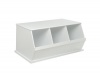 Badger Basket Three Bin Storage Cubby - White