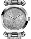 GUESS Women's U0057L1 Silver Glitter Watch