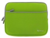 rooCASE Neoprene Netbook Sleeve Case Cover for Toshiba NB505-N508GN 10.1-Inch Netbook Green (Invisible Zipper Dual-Pocket - Neon Green)